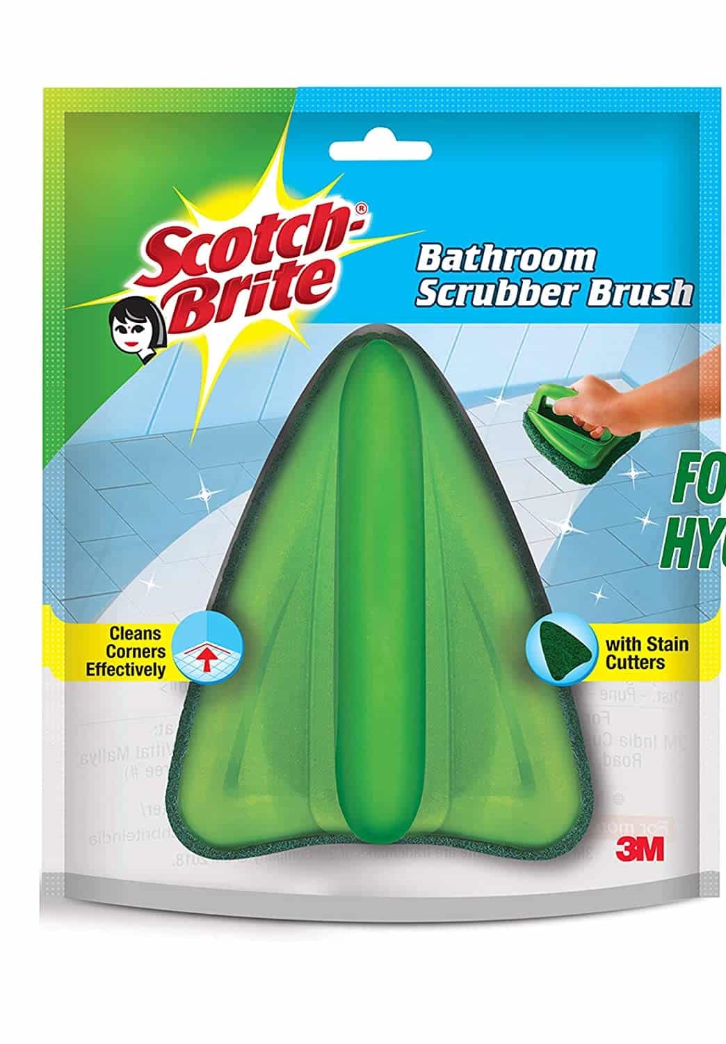 Scotch Brite Bathroom Brush with Abrasive Scrubber
